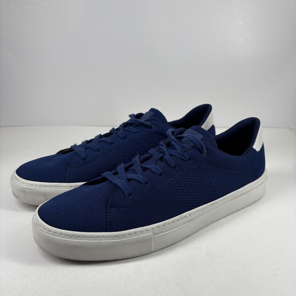 GREATS Royale Knit Men's US 14 Navy/White Casual Comfort Lace-Up Low-Top Sneaker